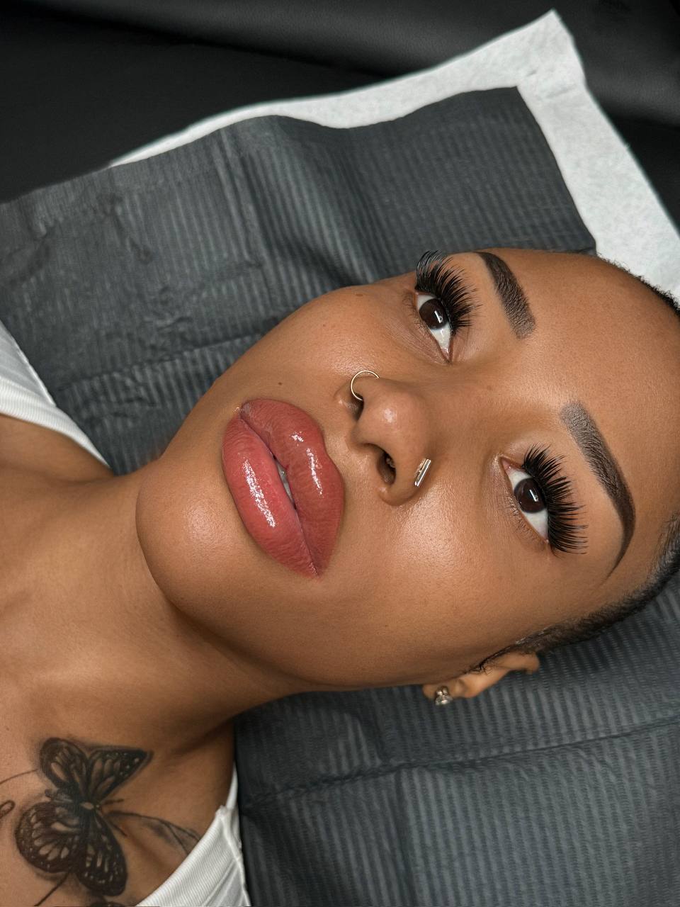 Natural and powdery Lip Blush result at the Majida Glam studio in Geneva