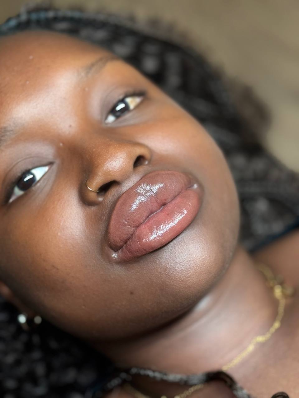 Comparison of permanent lip makeup results: Candy Lips, Lip Blush and Dark Lips